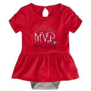 Georgia Bulldogs University of Georgia Girl’s MVP Dress Romper Size 6-9 Months